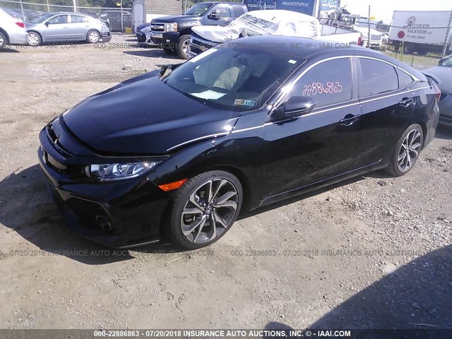 2HGFC1E54HH706604 - 2017 HONDA CIVIC SI BLACK photo 2