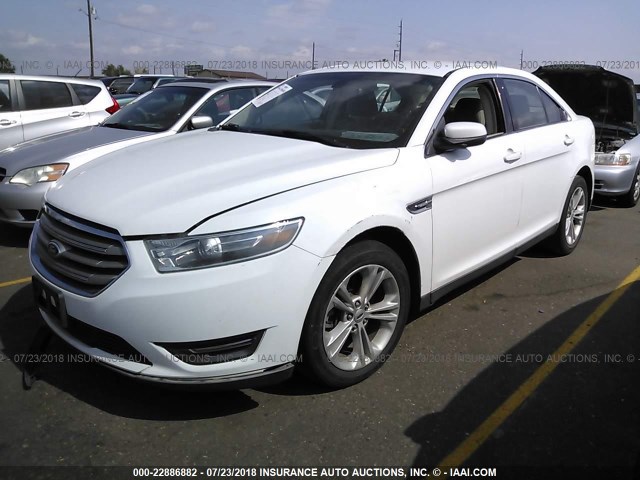 1FAHP2H83EG175027 - 2014 FORD TAURUS SEL WHITE photo 2