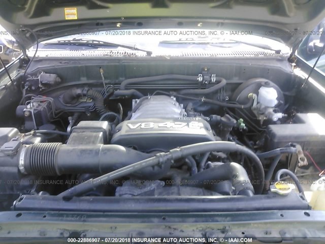 5TBRT34173S404779 - 2003 TOYOTA TUNDRA ACCESS CAB SR5 GREEN photo 10