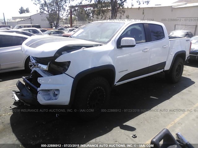 1GCGTCE36G1237977 - 2016 CHEVROLET COLORADO LT WHITE photo 2