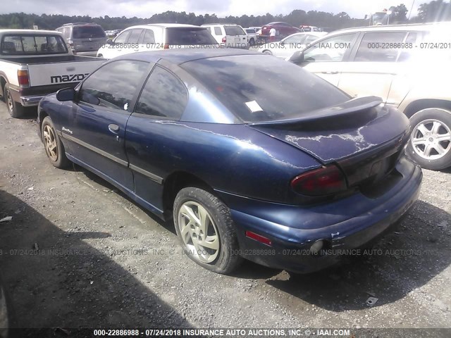 1G2JB124017159411 - 2001 PONTIAC SUNFIRE SE 蓝色 照片 3