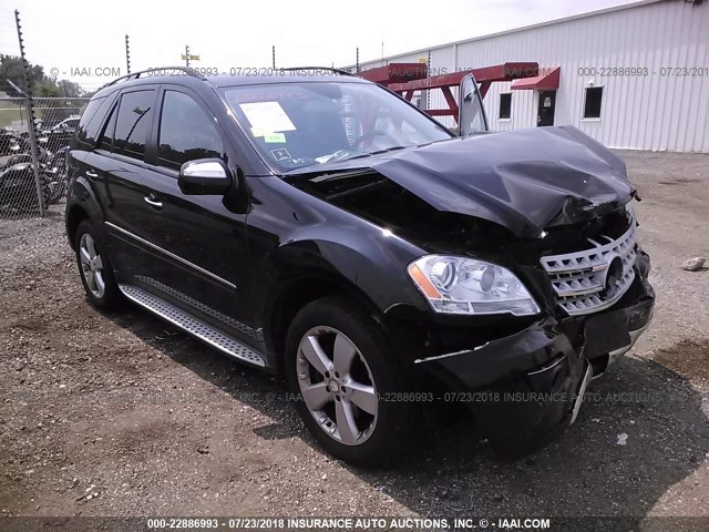 4JGBB86E89A497046 - 2009 MERCEDES-BENZ ML 350 BLACK photo 1