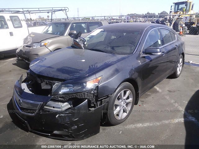 19UUA8F26DA007624 - 2013 ACURA TL GRAY photo 2