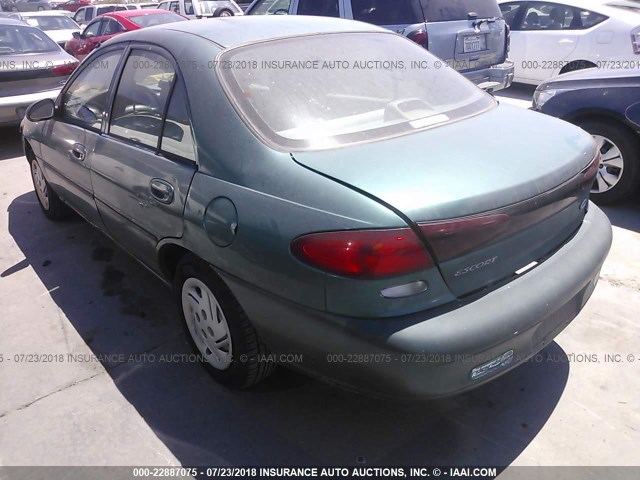 1FALP10P0VW392368 - 1997 FORD ESCORT GREEN photo 3