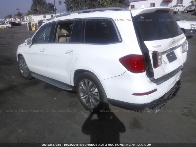 4JGDF6EE4FA616192 - 2015 MERCEDES-BENZ GL 450 4MATIC WHITE photo 3