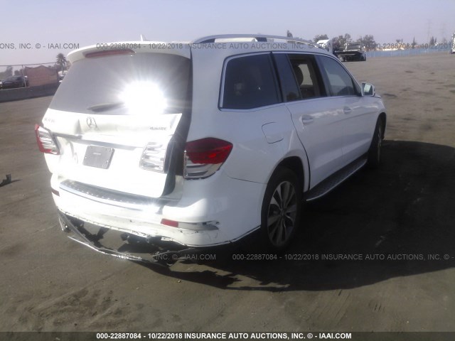 4JGDF6EE4FA616192 - 2015 MERCEDES-BENZ GL 450 4MATIC WHITE photo 4