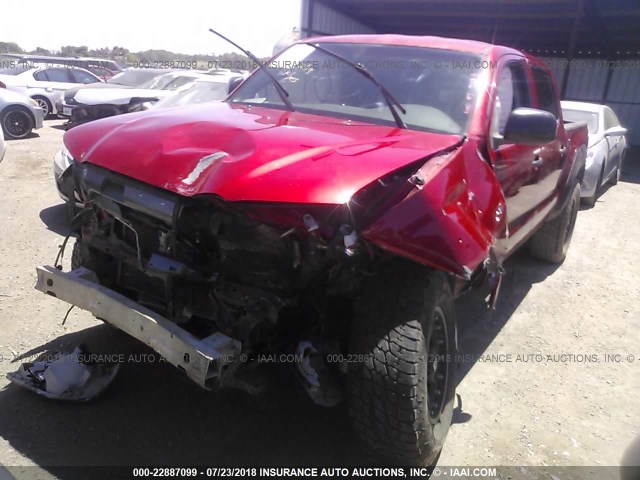 3TMLU42N49M031425 - 2009 TOYOTA TACOMA DOUBLE CAB RED photo 2