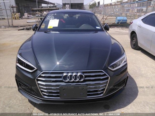 WAUENCF53JA063873 - 2018 AUDI A5 PREMIUM PLUS S-LINE GRAY photo 6