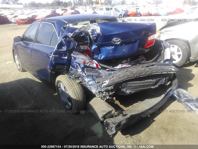 4T1BK46K47U006868 - 2007 TOYOTA CAMRY NEW GENERAT LE/XLE/SE BLUE photo 3