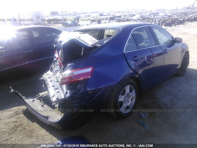 4T1BK46K47U006868 - 2007 TOYOTA CAMRY NEW GENERAT LE/XLE/SE BLUE photo 4