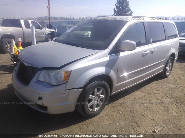 2A4RR5D16AR200721 - 2010 CHRYSLER TOWN & COUNTRY TOURING SILVER photo 2