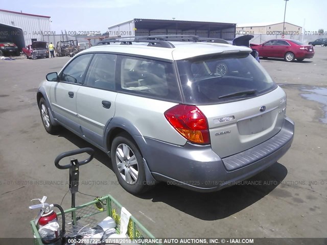 4S4BP61C456335830 - 2005 SUBARU LEGACY OUTBACK 2.5I Champagne photo 3