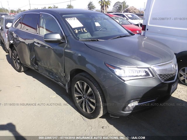 5FRYD3H47EB020155 - 2014 ACURA MDX TECHNOLOGY GRAY photo 1