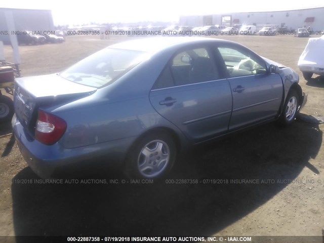 4T1BF32K52U526431 - 2002 TOYOTA CAMRY LE/XLE/SE Mavi foto 4