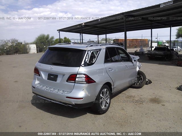 4JGDA5JB1GA687226 - 2016 MERCEDES-BENZ GLE 350 SILVER photo 4