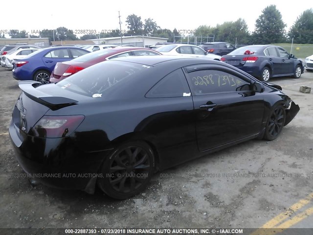 2HGFG21588H700112 - 2008 HONDA CIVIC SI BLACK photo 4