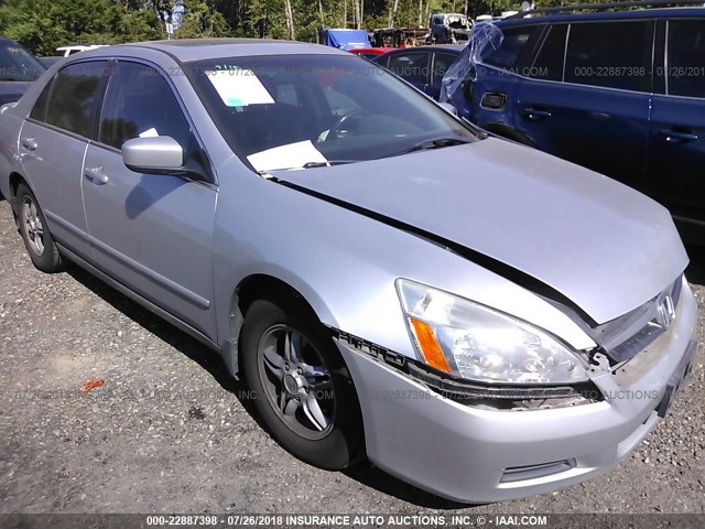 1HGCM66887A045033 - 2007 HONDA ACCORD EX SILVER photo 1