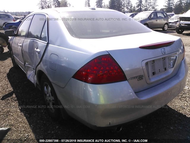 1HGCM66887A045033 - 2007 HONDA ACCORD EX SILVER photo 3