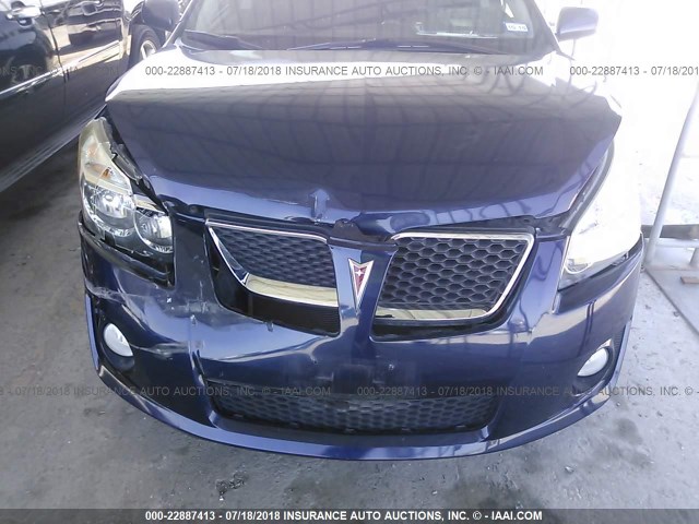 5Y2SR67019Z473888 - 2009 PONTIAC VIBE GT BLUE photo 6