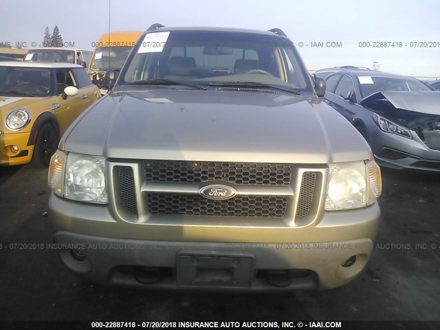 1FMZU67E31UA17896 - 2001 FORD EXPLORER SPORT TR  GOLD photo 6