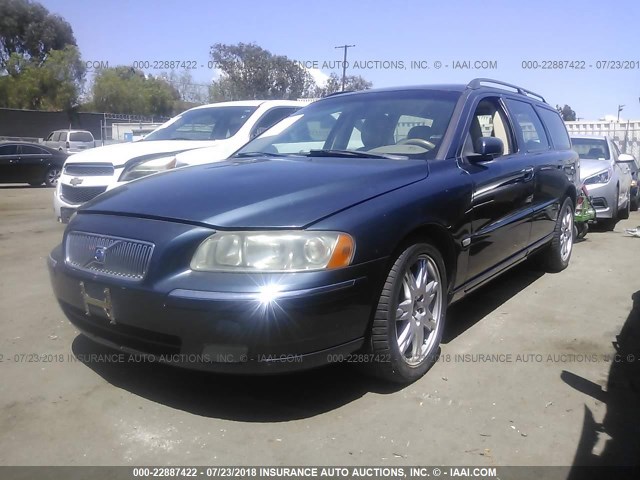 YV1SW592152509559 - 2005 VOLVO V70 FWD BLUE photo 2