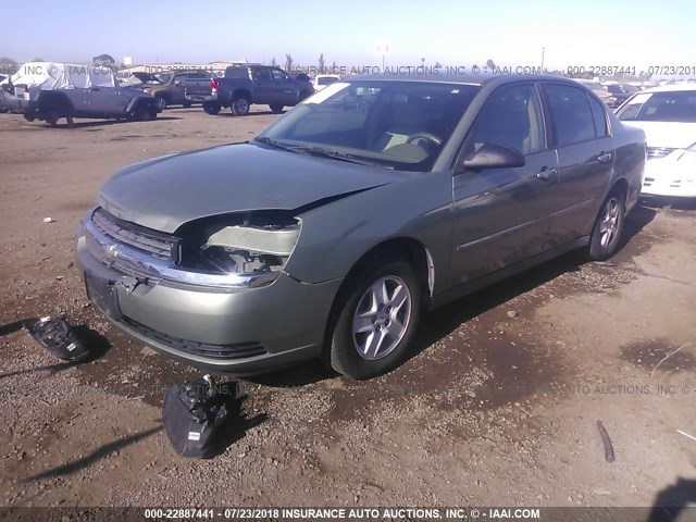 1G1ZT52885F263199 - 2005 CHEVROLET MALIBU LS GREEN photo 2