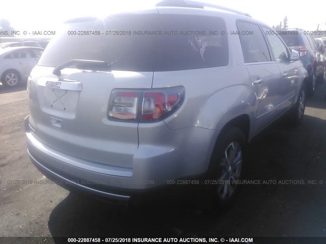 1GKKRRKD0DJ216874 - 2013 GMC ACADIA SLT-1 SILVER photo 4