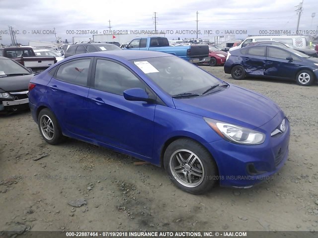 KMHCT4AE8DU374937 - 2013 HYUNDAI ACCENT GLS/GS BLUE photo 1