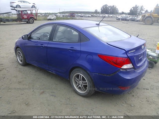 KMHCT4AE8DU374937 - 2013 HYUNDAI ACCENT GLS/GS BLUE photo 3