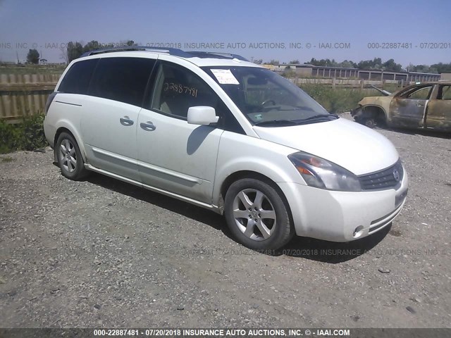 5N1BV28U08N121442 - 2008 NISSAN QUEST S/SE/SL WHITE photo 1