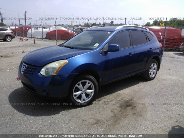 JN8AS58T88W017958 - 2008 NISSAN ROGUE S/SL BLUE photo 2