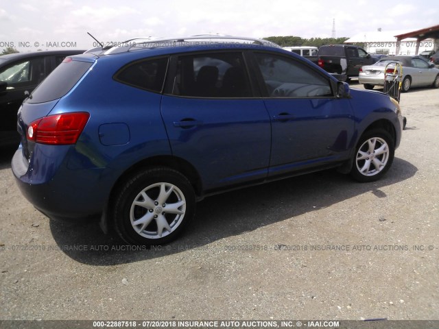 JN8AS58T88W017958 - 2008 NISSAN ROGUE S/SL BLUE photo 4