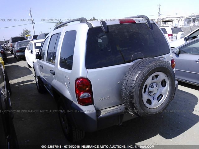 1J4GK48K04W127835 - 2004 JEEP LIBERTY SPORT SILVER photo 3