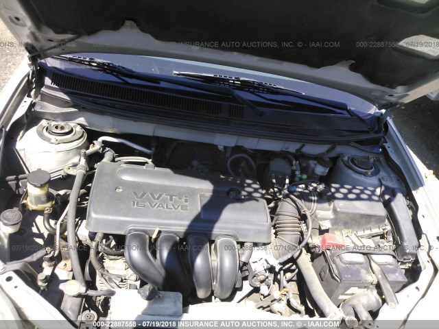 2T1KR32E63C061176 - 2003 TOYOTA COROLLA MATRIX XR SILVER photo 10