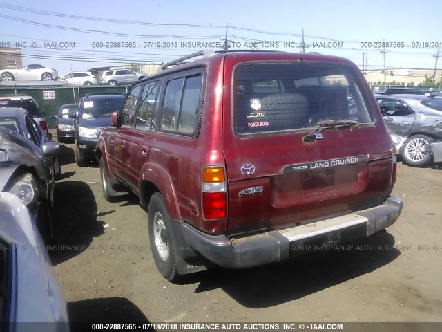 JT3FJ80WXM0005310 - 1991 TOYOTA LAND CRUISER FJ80 RED photo 3