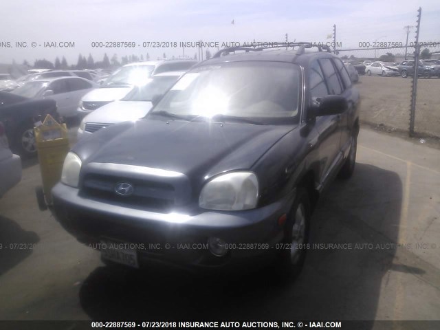 KM8SC13D76U050430 - 2006 HYUNDAI SANTA FE GLS/LIMITED BLACK photo 2