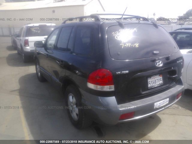 KM8SC13D76U050430 - 2006 HYUNDAI SANTA FE GLS/LIMITED BLACK photo 3