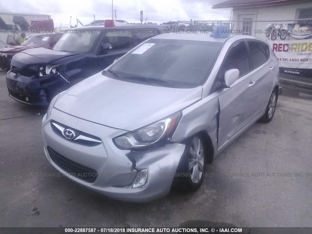 KMHCU5AE3DU077237 - 2013 HYUNDAI ACCENT GLS/SE SILVER photo 6