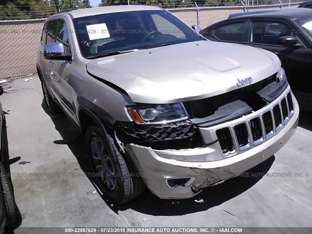 1C4RJFBG7EC163428 - 2014 JEEP GRAND CHEROKEE LIMITED GOLD photo 1