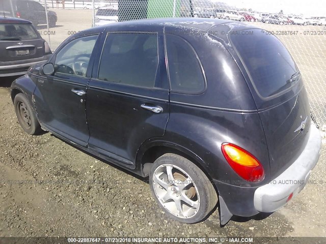 3C4FY48B82T261317 - 2002 CHRYSLER PT CRUISER CLASSIC BLACK photo 3