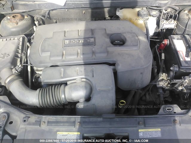 1G2ZF58B074178216 - 2007 PONTIAC G6 VALUE LEADER/BASE GRAY photo 10