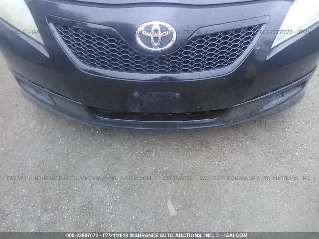 4T1BE46K38U223109 - 2008 TOYOTA CAMRY CE/LE/XLE/SE BLACK photo 6