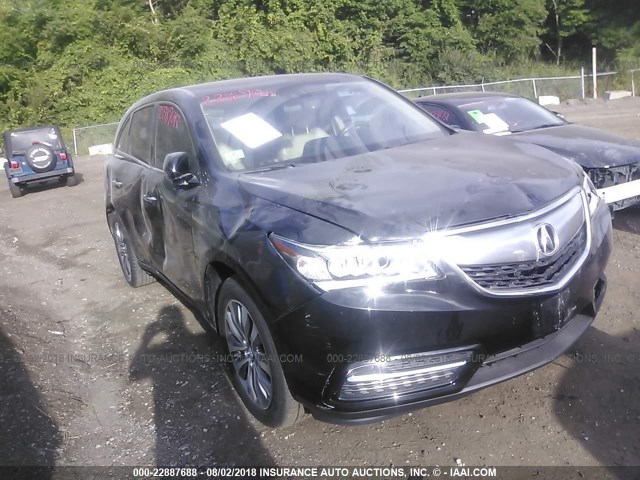 5FRYD4H40EB001792 - 2014 ACURA MDX TECHNOLOGY BLACK photo 1