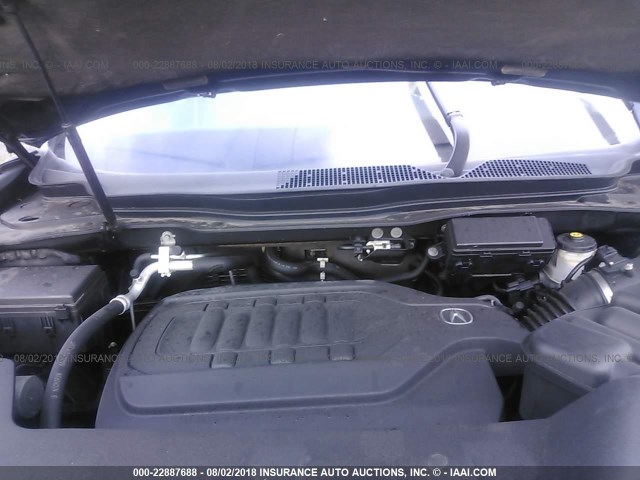 5FRYD4H40EB001792 - 2014 ACURA MDX TECHNOLOGY BLACK photo 10
