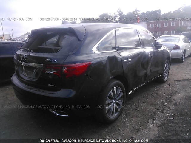 5FRYD4H40EB001792 - 2014 ACURA MDX TECHNOLOGY BLACK photo 6
