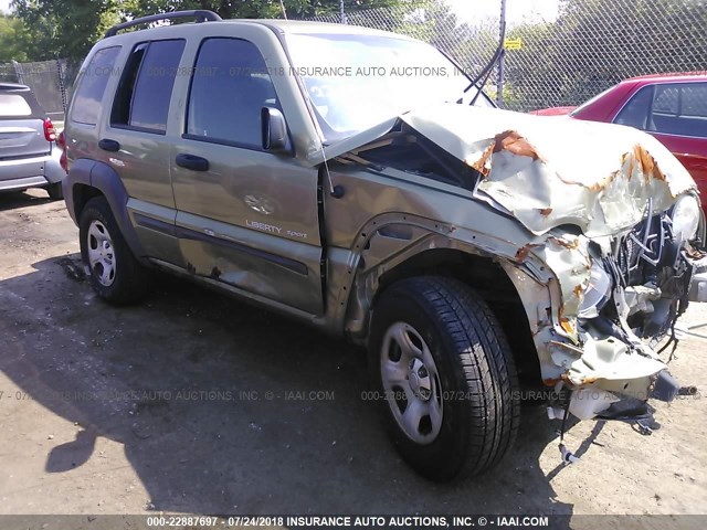 1J4GL48K93W731251 - 2003 JEEP LIBERTY SPORT/FREEDOM მწვანე ფოტო 1