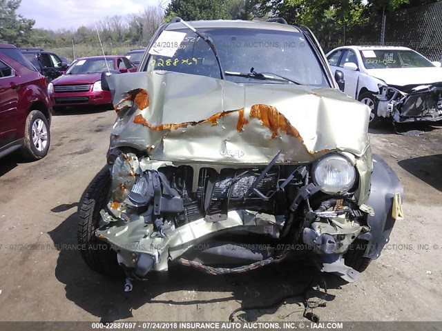 1J4GL48K93W731251 - 2003 JEEP LIBERTY SPORT/FREEDOM მწვანე ფოტო 6