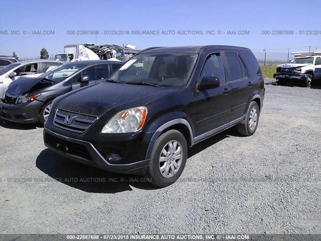 JHLRD78915C001951 - 2005 HONDA CR-V SE/EX შავი ფოტო 2