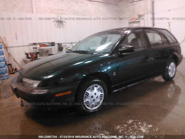 1G8ZH8287VZ139234 - 1997 SATURN SW1 GREEN photo 2