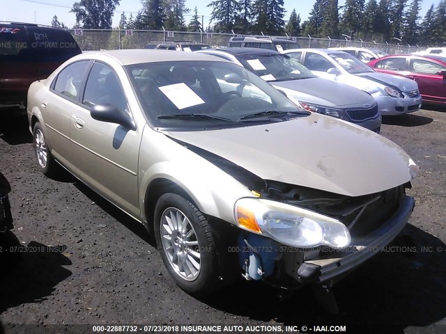 1C3EL46X55N650580 - 2005 CHRYSLER SEBRING GOLD photo 1